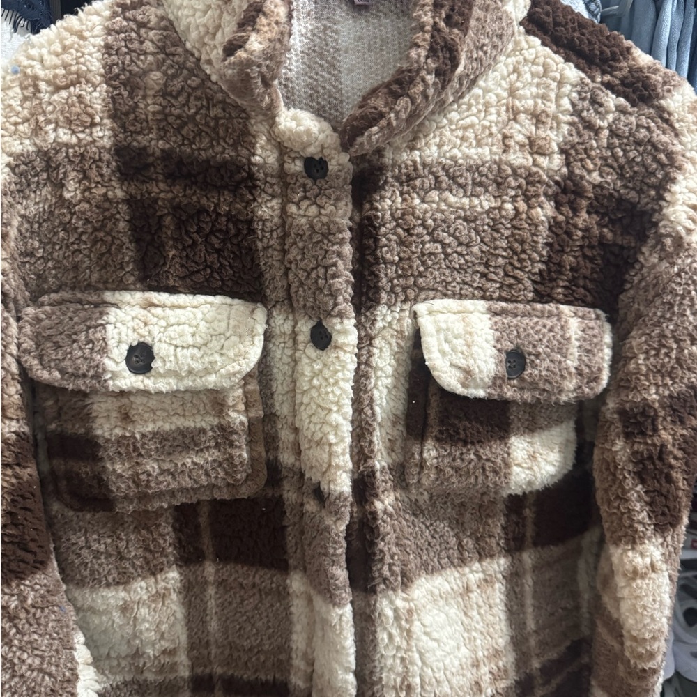 Plaid Sherpa Jacket